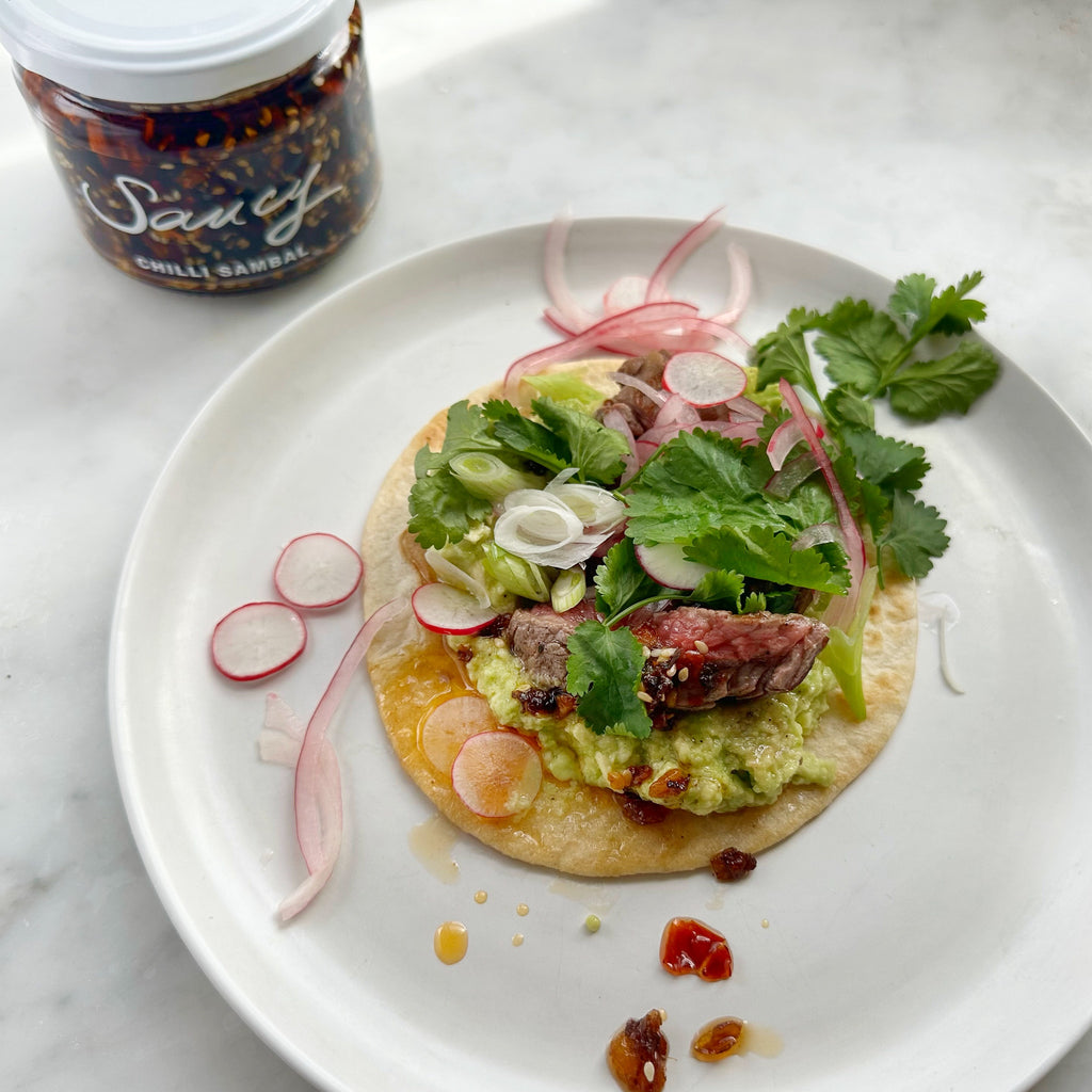 Fillet Tail Taco with Chilli Sambal by Antonina Parker