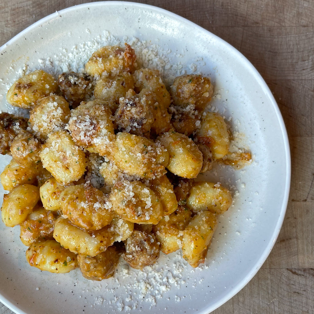 Kid's Gnocchi with Sausage Meatballs & Trapanese Pesto by Barry Horne
