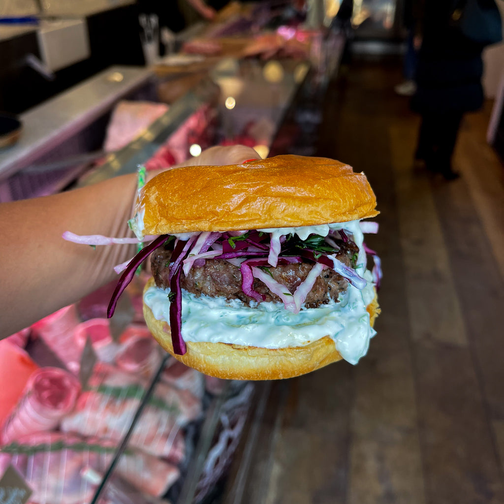 Lamb Adana Burgers, Tzatziki & Slaw by Barry Horne