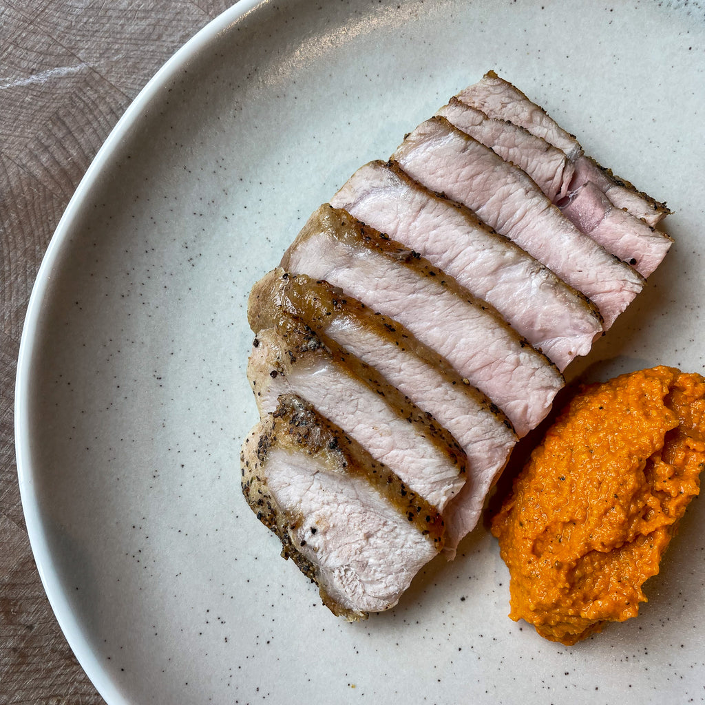 Iberico Pork Chop with Romesco Sauce by Barry Horne