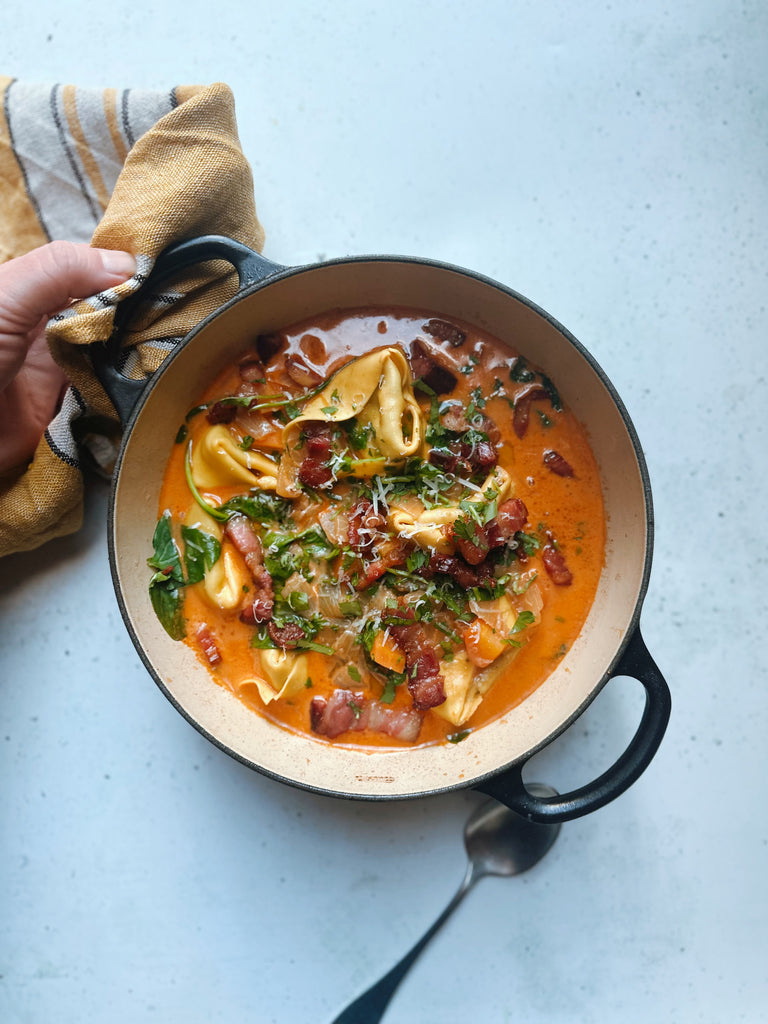 Pancetta Tortellini Soup by Nina Fozzard