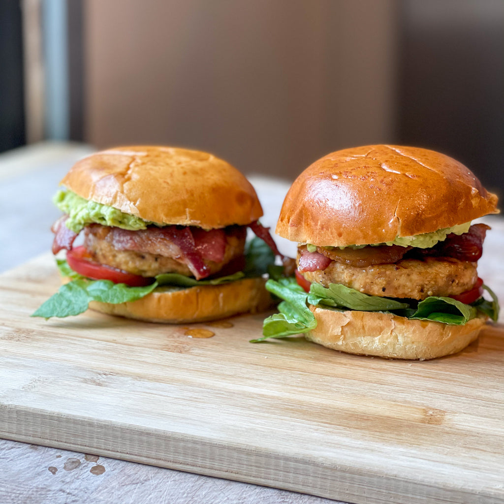 Chicken Burger B.L.T with Crushed Avocado