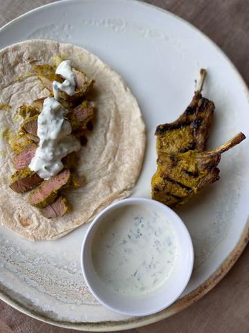 Tandoori Lamb Chapati with Raita by Barry Horne