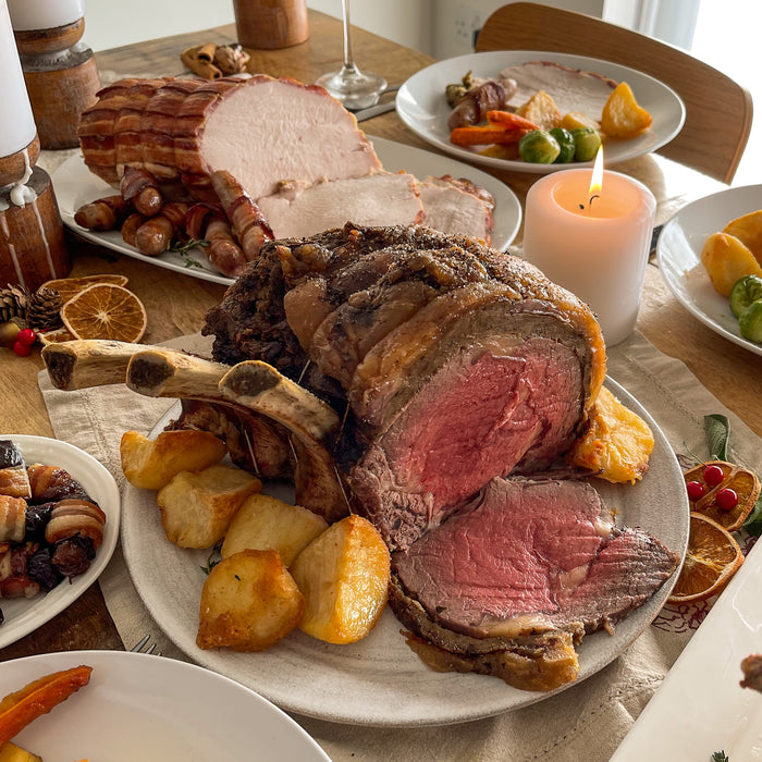 Christmas | 40 Day+ Dry Aged Rib of Beef (Cap on)
