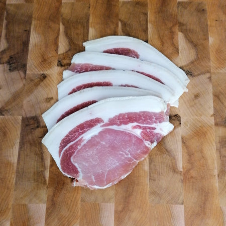 Free Range Unsmoked Back Bacon by Provenance Village Butcher