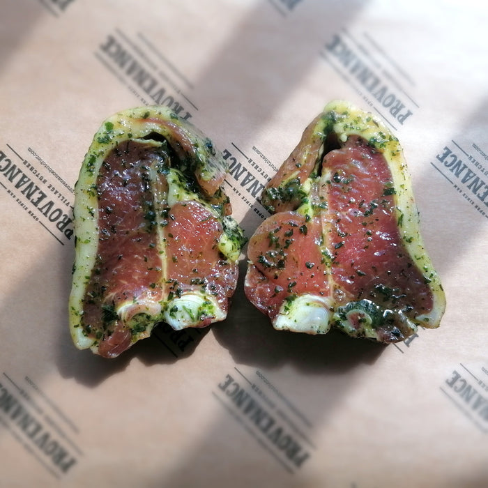 Wild Garlic and Green Herb Marinated Lamb Chop