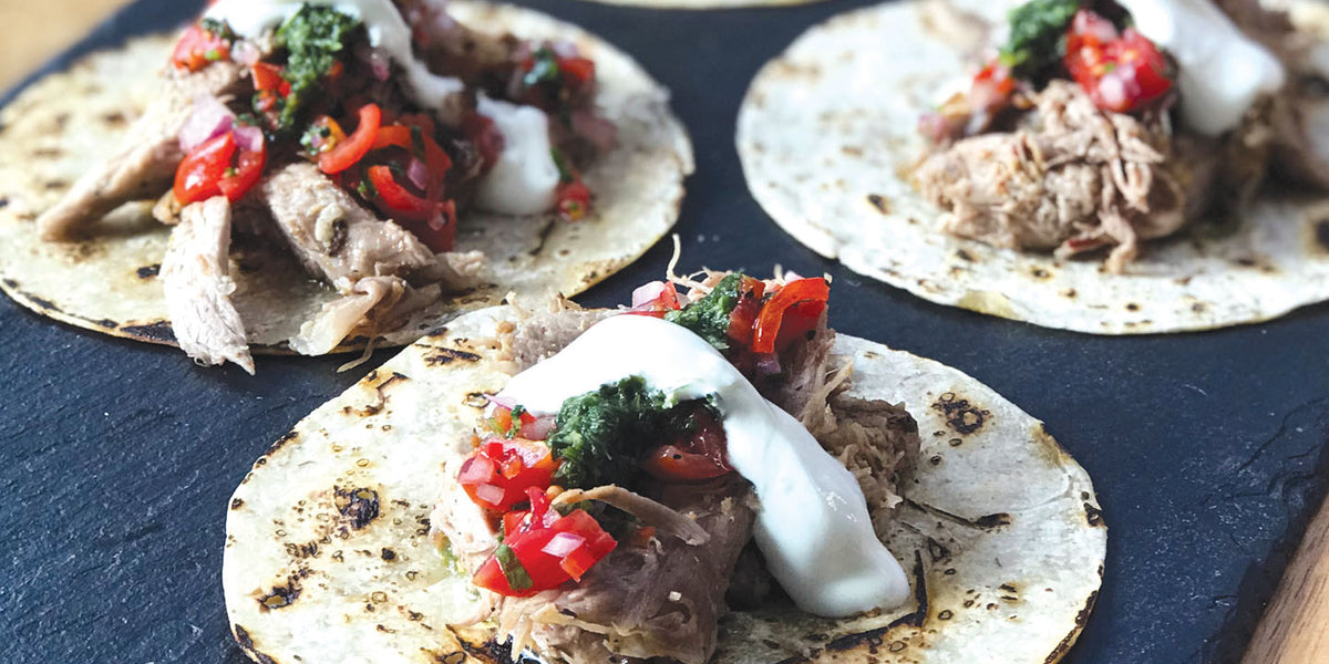 Roast Lamb Shoulder Taco Recipe with Pico de Gallo & Green Sauce