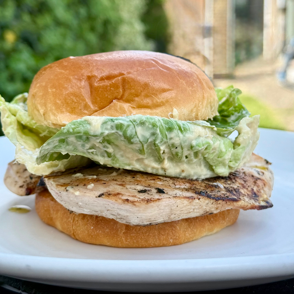 Grilled Free-range Chicken César Burger by Matt Burgess