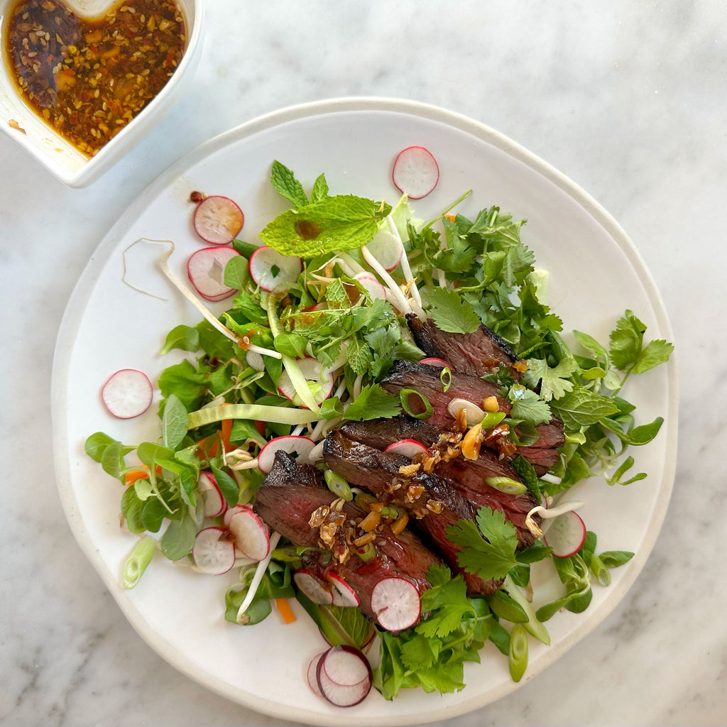 Asian Style Wagyu Bavette Salad by Antonina Parker