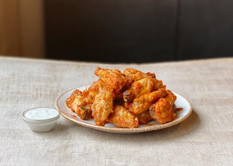 Buffalo Wings with Blue Cheese Dip by Barry Horne