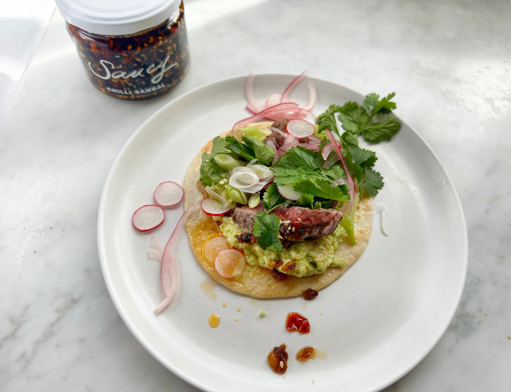 Fillet Tail Taco with Chilli Sambal by Nina Parker