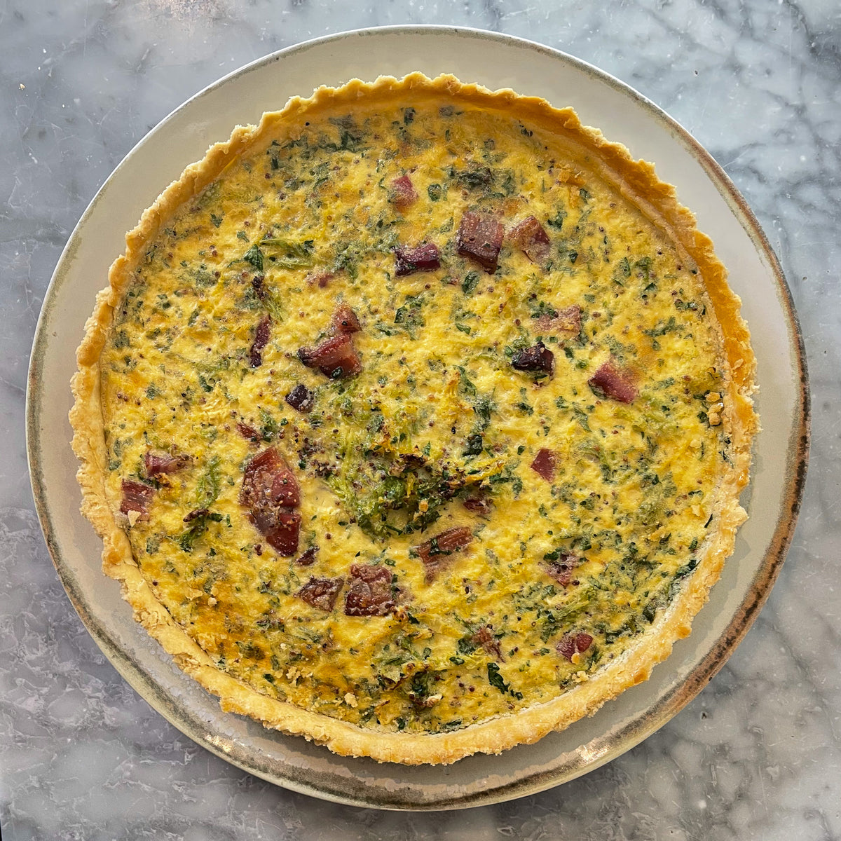 Bacon (Gammon) and Cabbage Quiche by Barry Horne Provenance Village