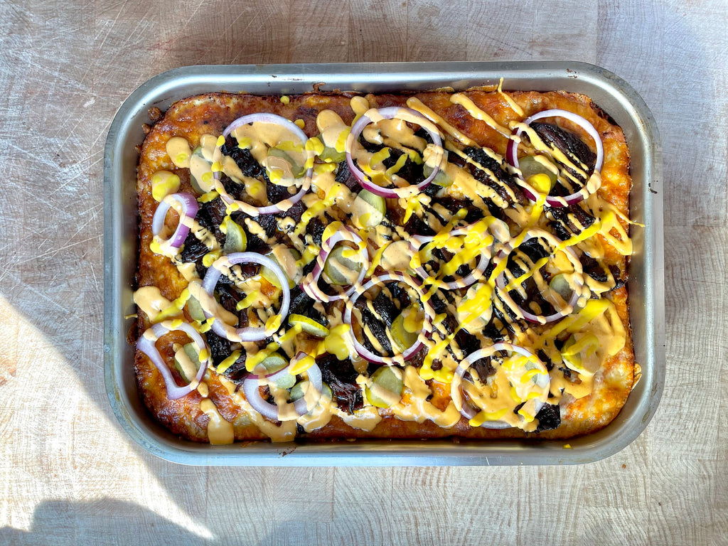 Slow cooked Short Rib Cheeseburger Pizza by Barry Horne