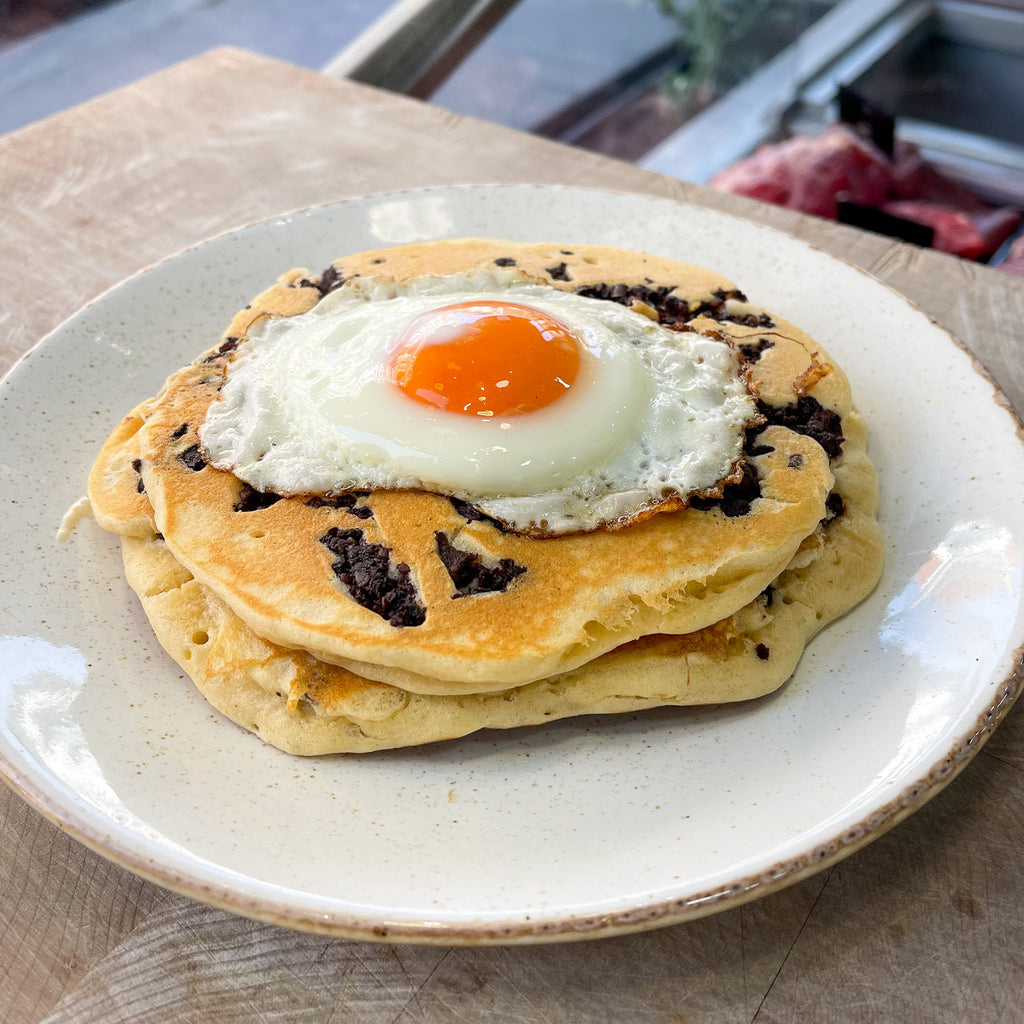 American Style Black Pudding Pancakes by Barry Horne