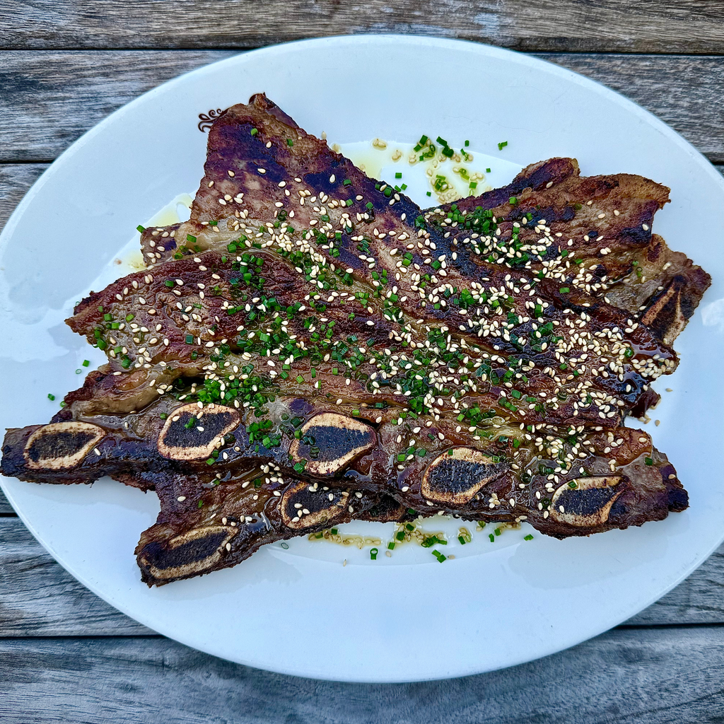 Grilled Beef Galbi (Korean-style marinated cross-cut short ribs) by Matt Burgess