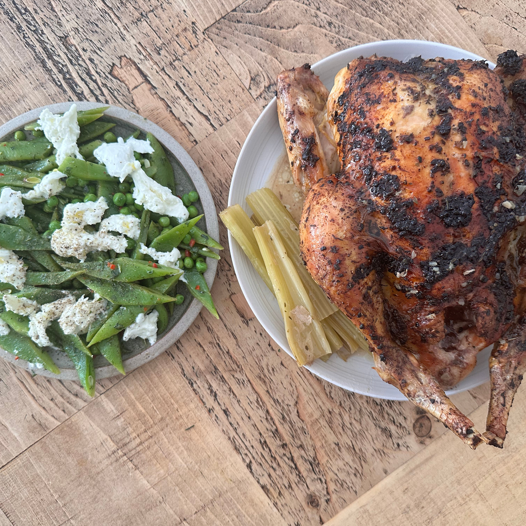 Sutton Hoo Whole Chicken with Runner Beans by Matt Burgess