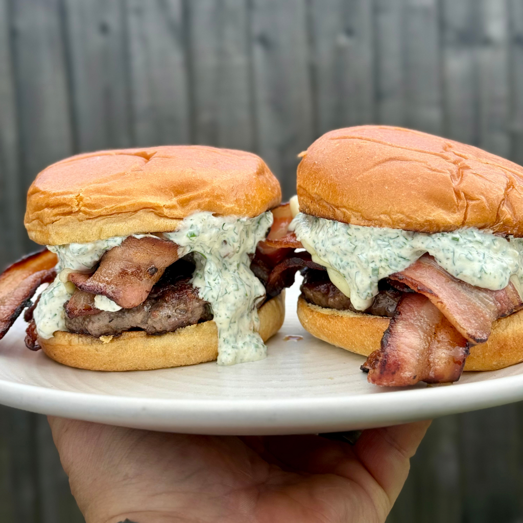 Bacon Ranch Cheese Burgers by Matt Burgess