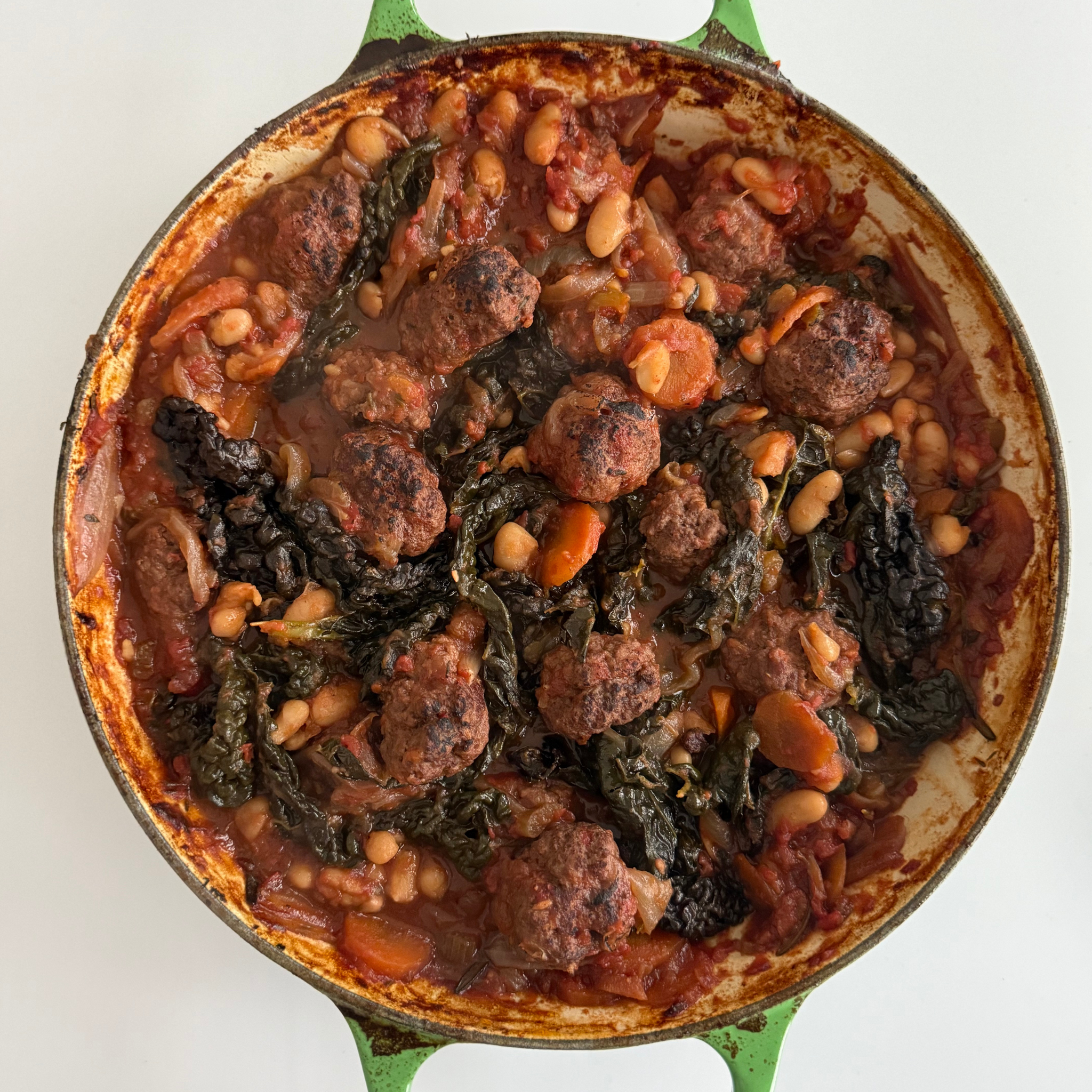 Beef Meatball & Cannellini Bean Casserole with Cavolo Nero by Matt Bur ...