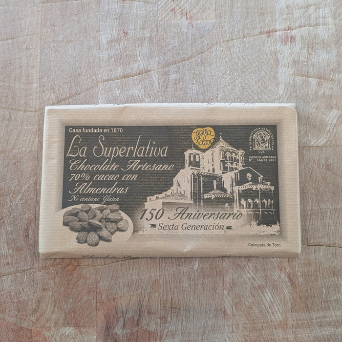 La Superlativa Chocolate 70% Cacao with Almonds 200g
