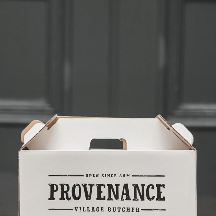 Provenance Butcher Delivery Box by the door
