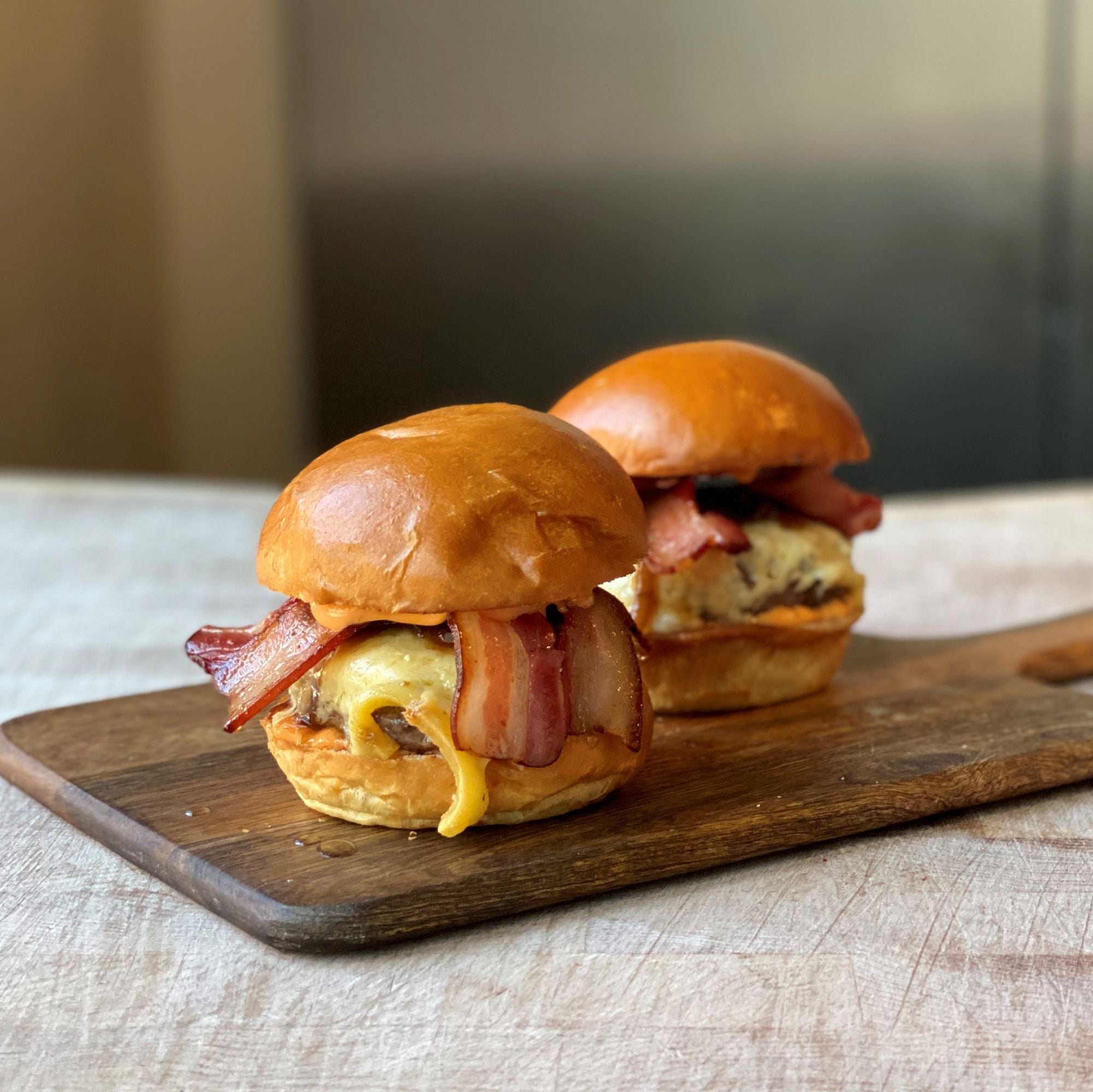 Bacon & Cheese burger by Provenance Village Butcher 